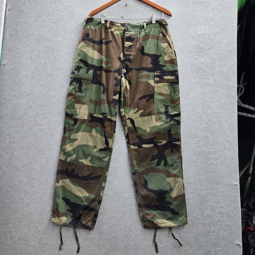 Propper International Inc. Men Pants M SHORT Green Cargo Camo Woodland Combat